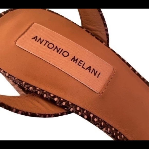 Antonio Melani | Black & White Polka Dot 4” Block Heels Leather Sole | Size 9.5 - Picture 11 of 11